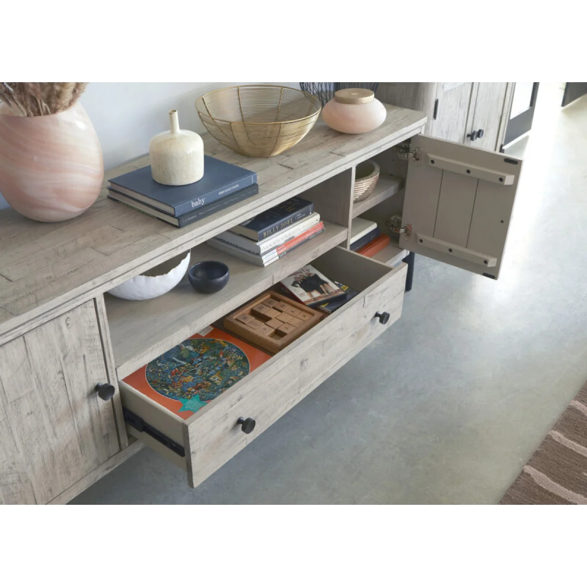 Zane 70″ Console Entertainment Stands Aspen Home 8