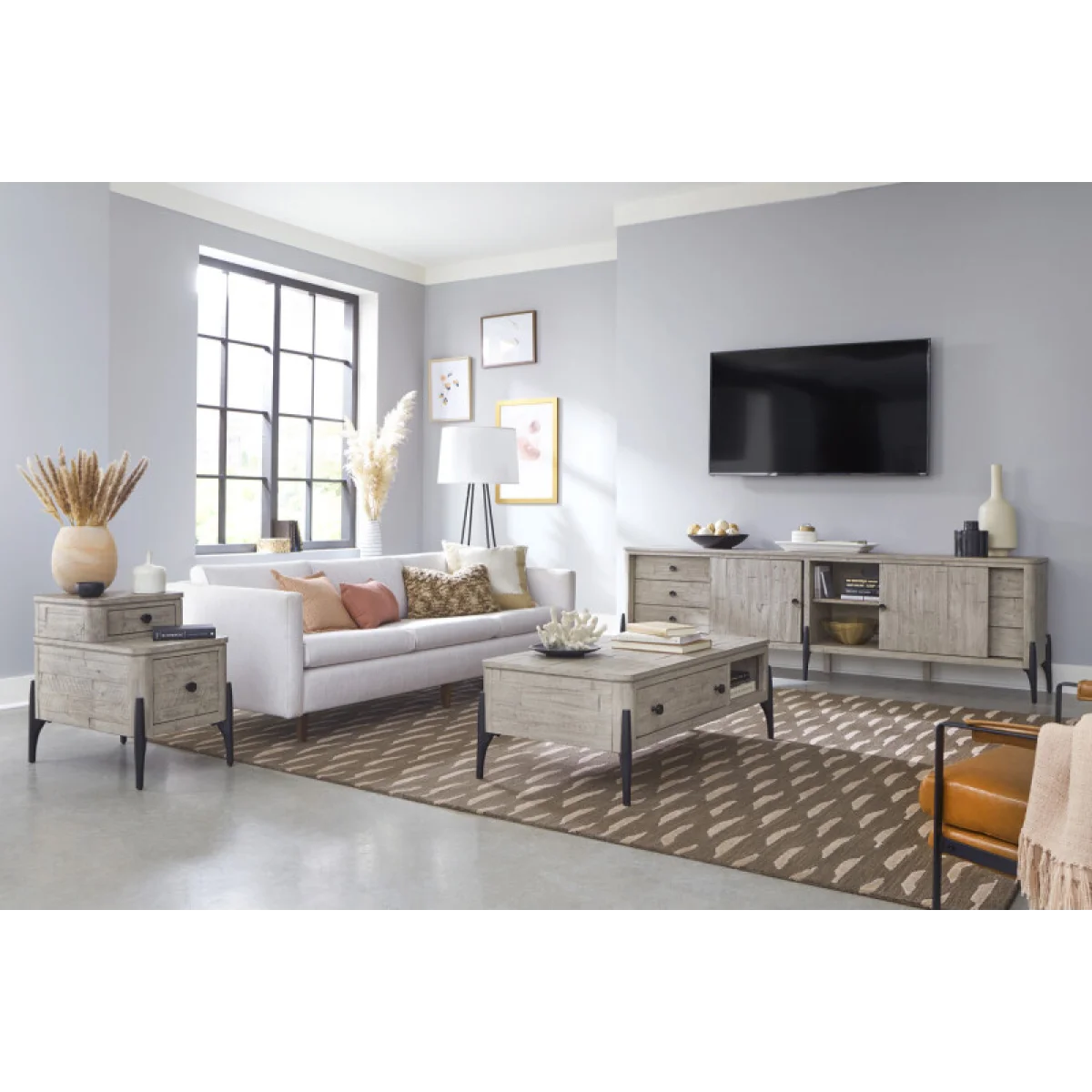 Zane 95″ Console Entertainment Stands Aspen Home 6