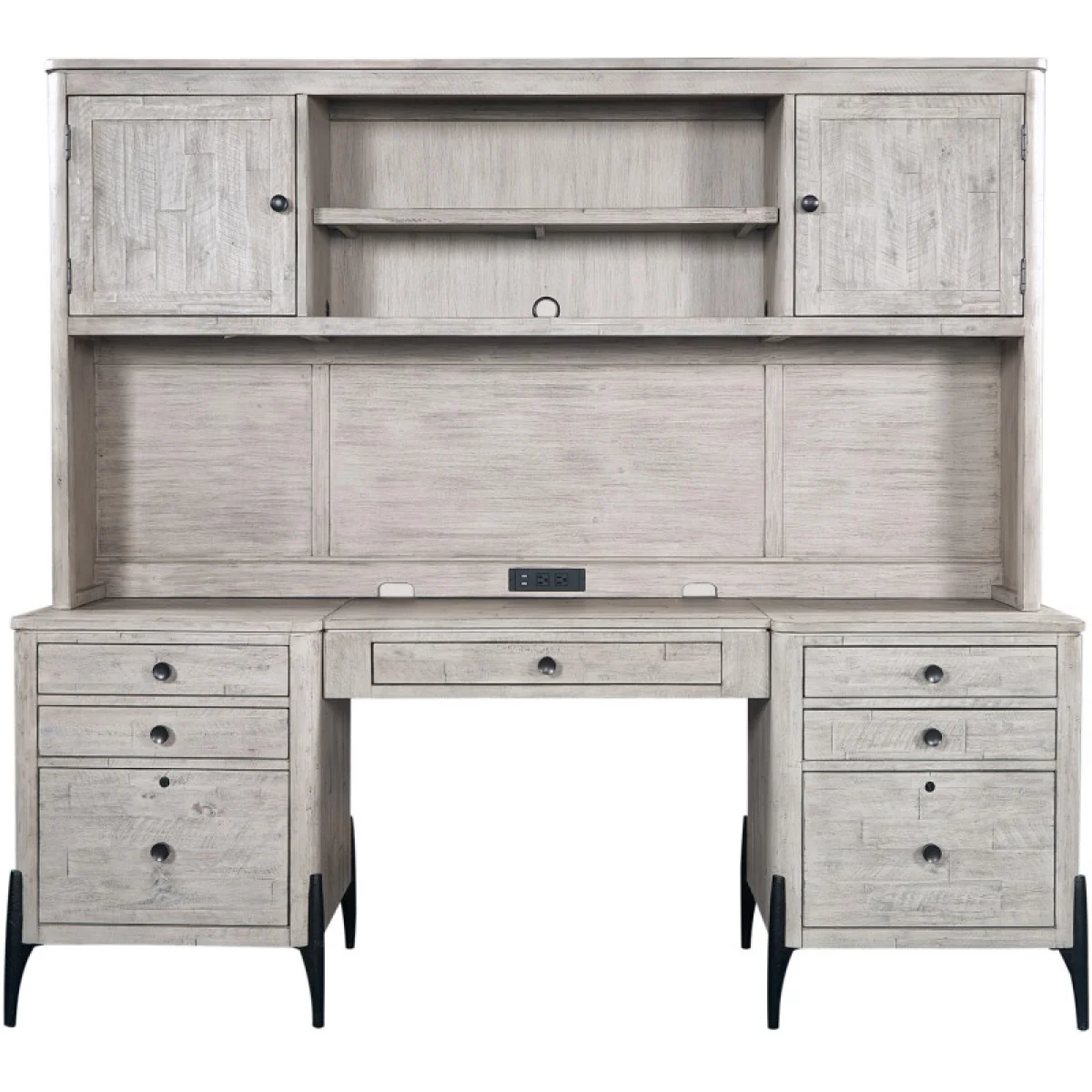 Zane Credenza & Hutch I256HOGRP3 Desks Aspen Home 4