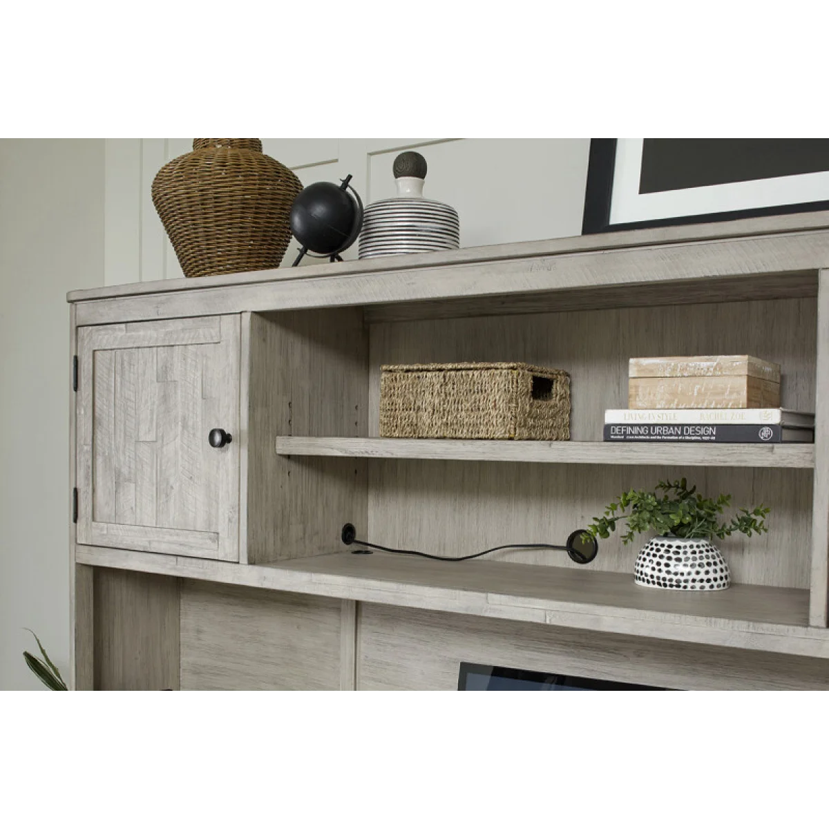 Zane Credenza & Hutch I256HOGRP3 Desks Aspen Home 10