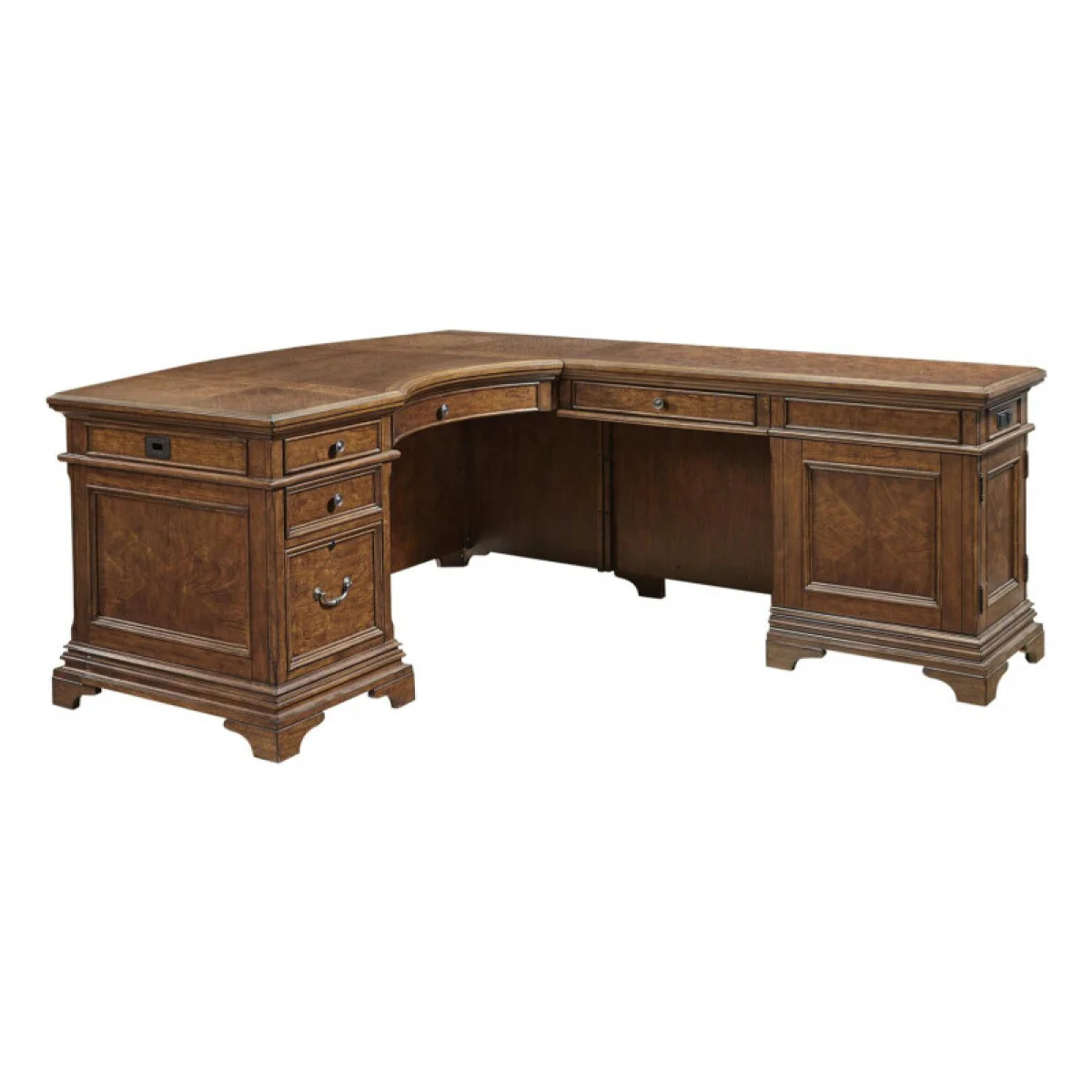 Hawthorne 66″ Curved Desk For Return Desks Aspen Home 6