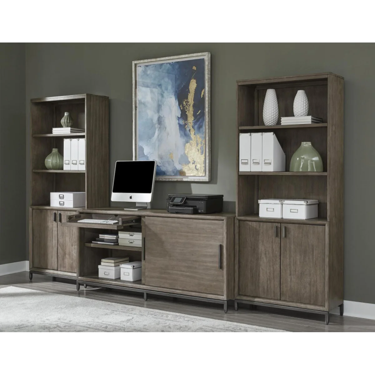 Trellis 66″ Credenza Desks Aspen Home 8