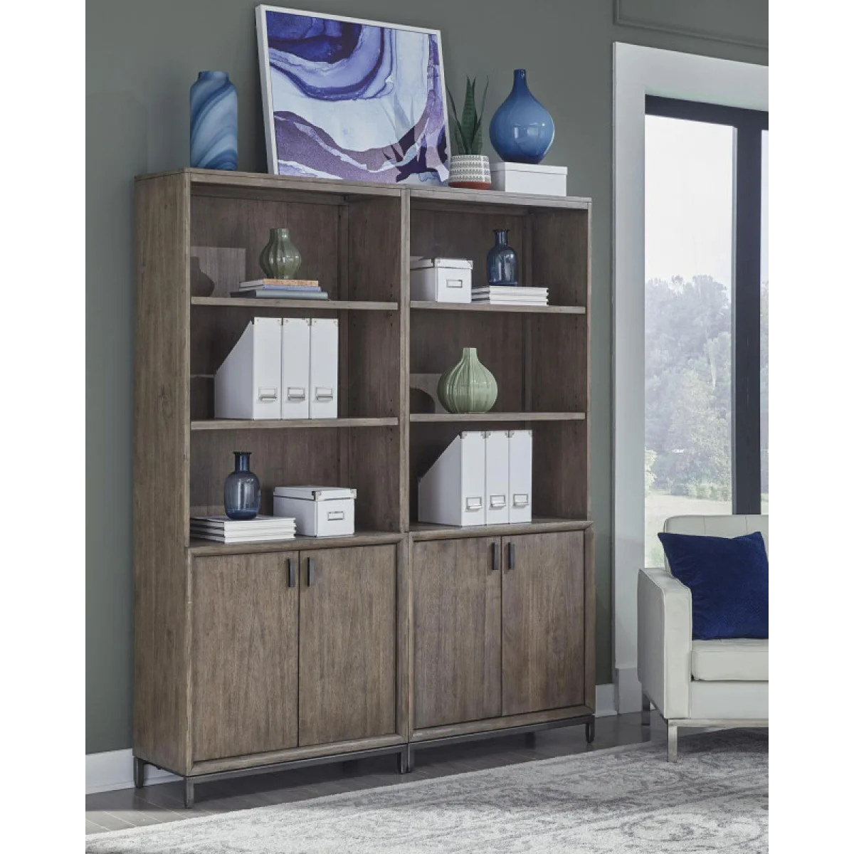 Trellis Door Bookcase Bookcases Aspen Home 7