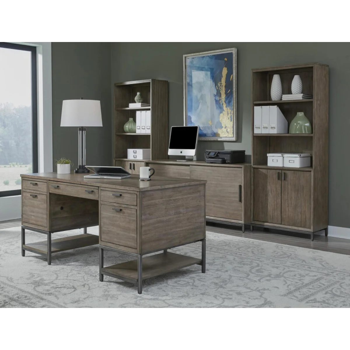 Trellis Door Bookcase Bookcases Aspen Home 8