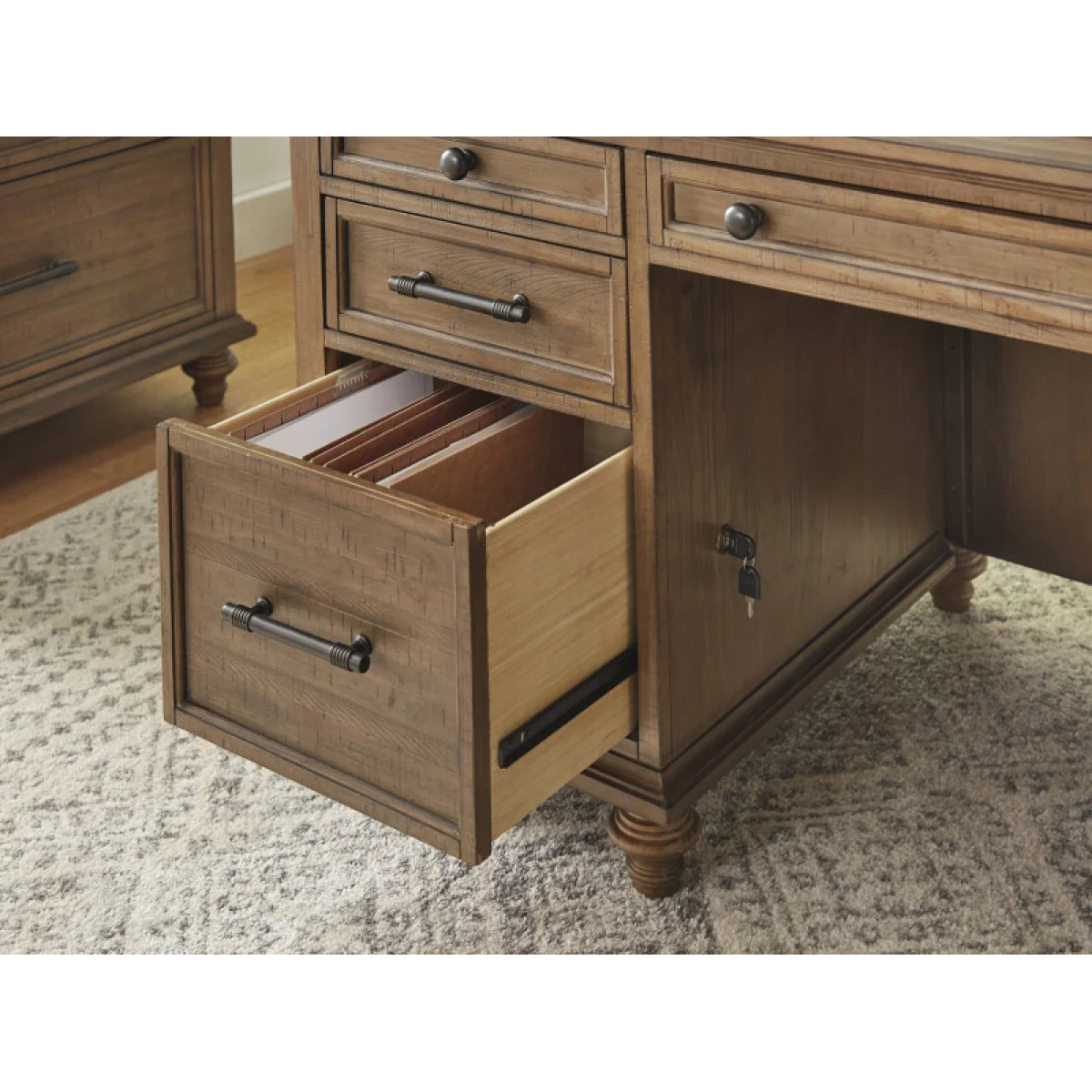 Hensley 66″ Executive Desk Desks Aspen Home 8