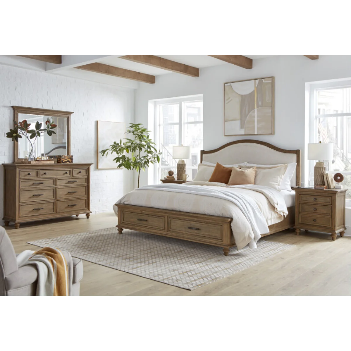 Hensley King Upholstered Hb Bed Parts Aspen Home 11
