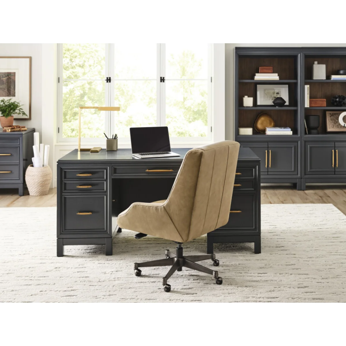 Alexander 66″ Executive Desk Desks Aspen Home 6