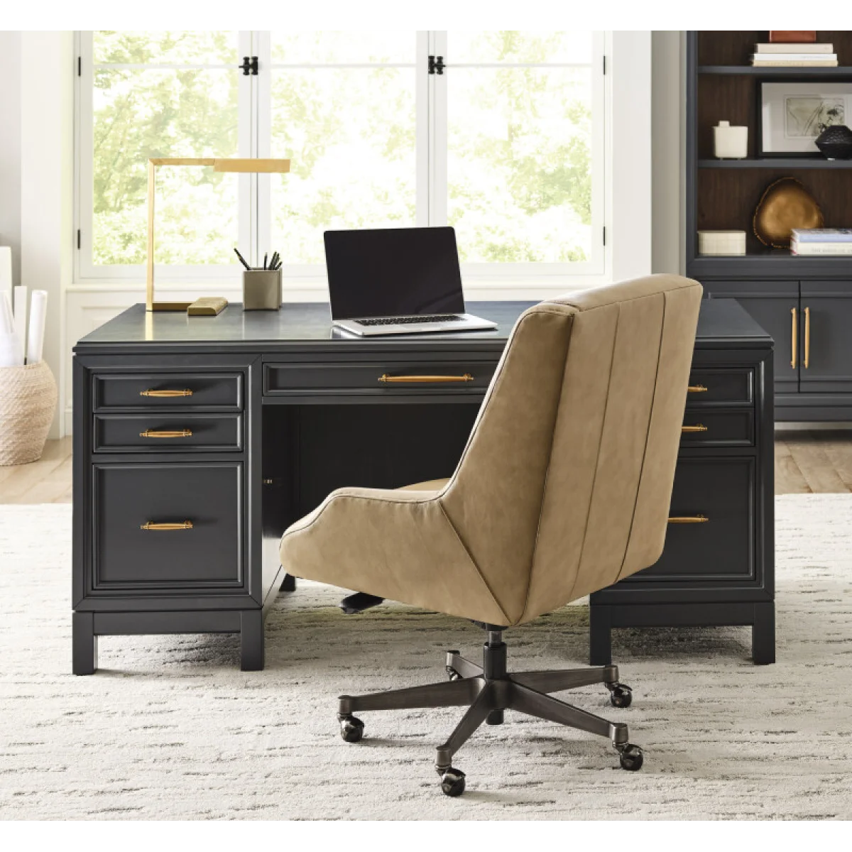 Alexander 66″ Executive Desk Desks Aspen Home 8