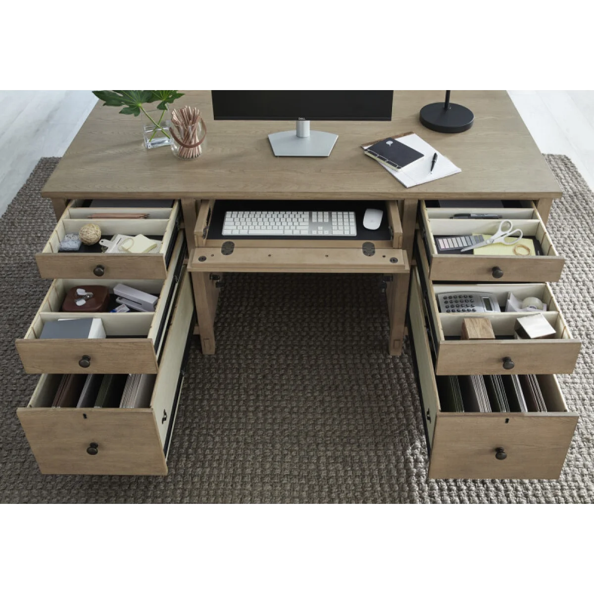 Emerson 66″ Executive Desk Desks Aspen Home 8