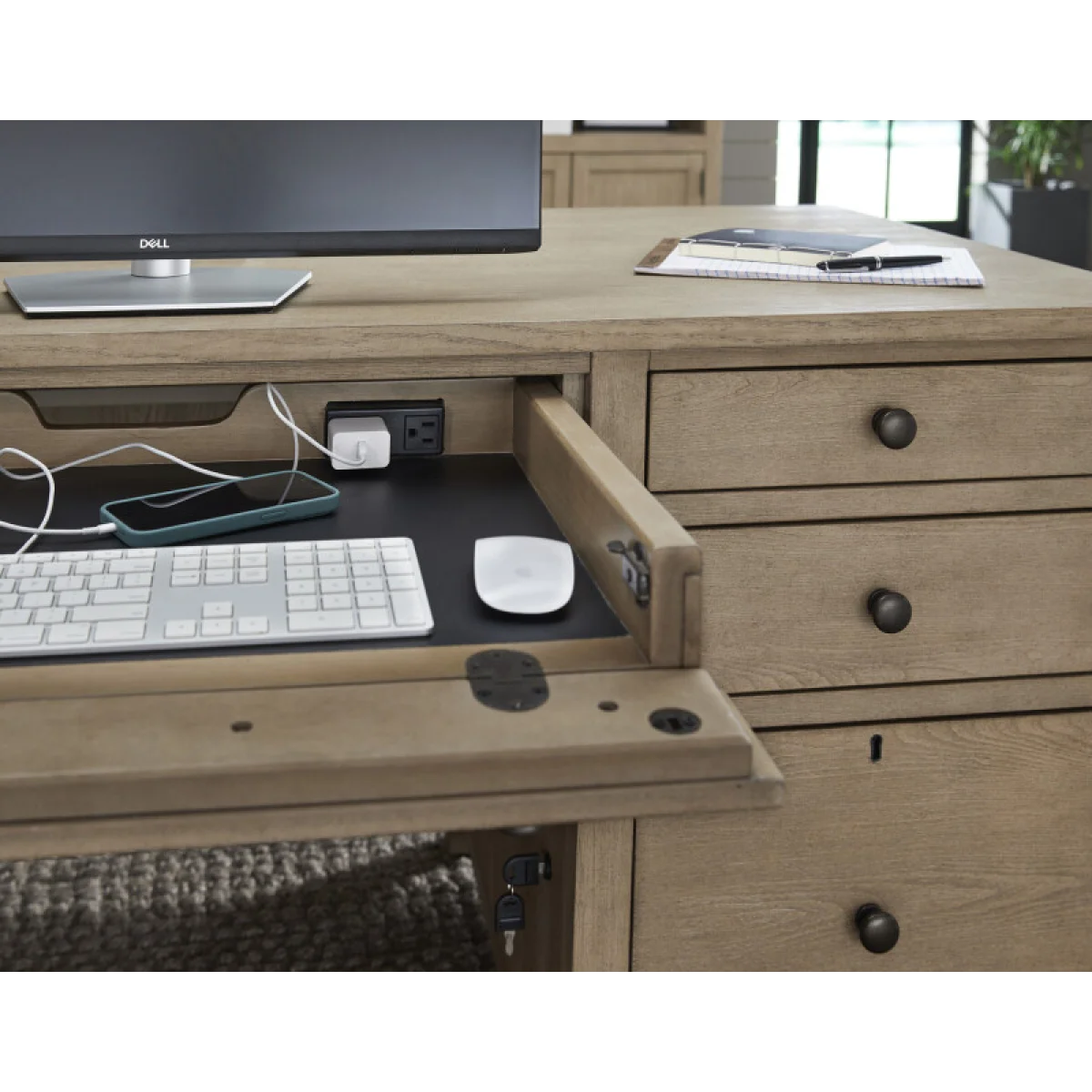 Emerson 66″ Executive Desk Desks Aspen Home 11