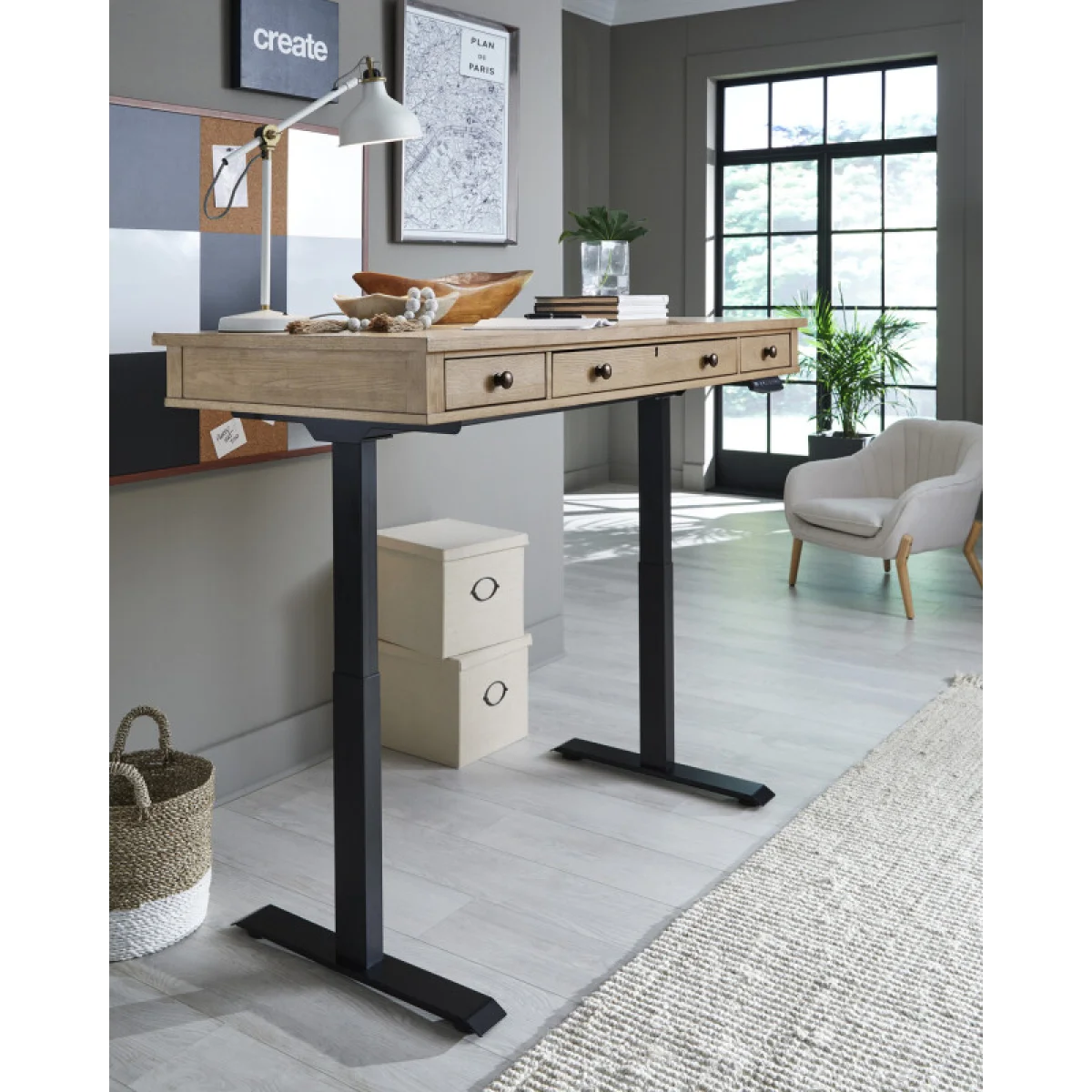Emerson 60″ Adj. Lift Desk Top (for Iuab-301-2) I3017-360T Desks Aspen Home 6