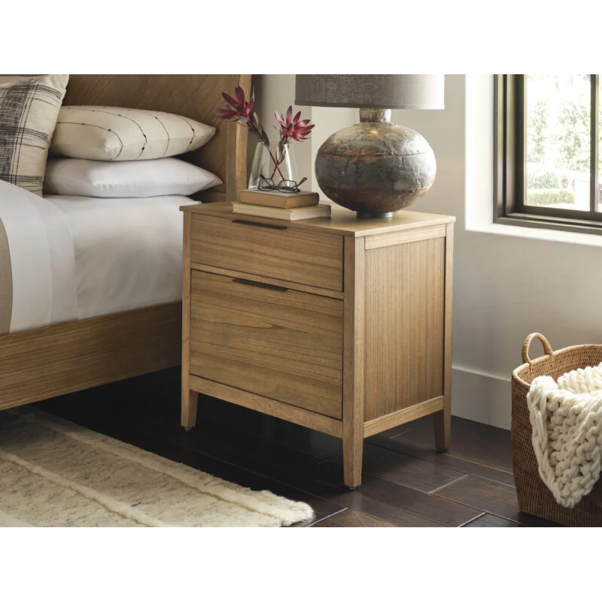 Cyrus 2 Drawer Nightstand Nightstands Almond Bisque 6