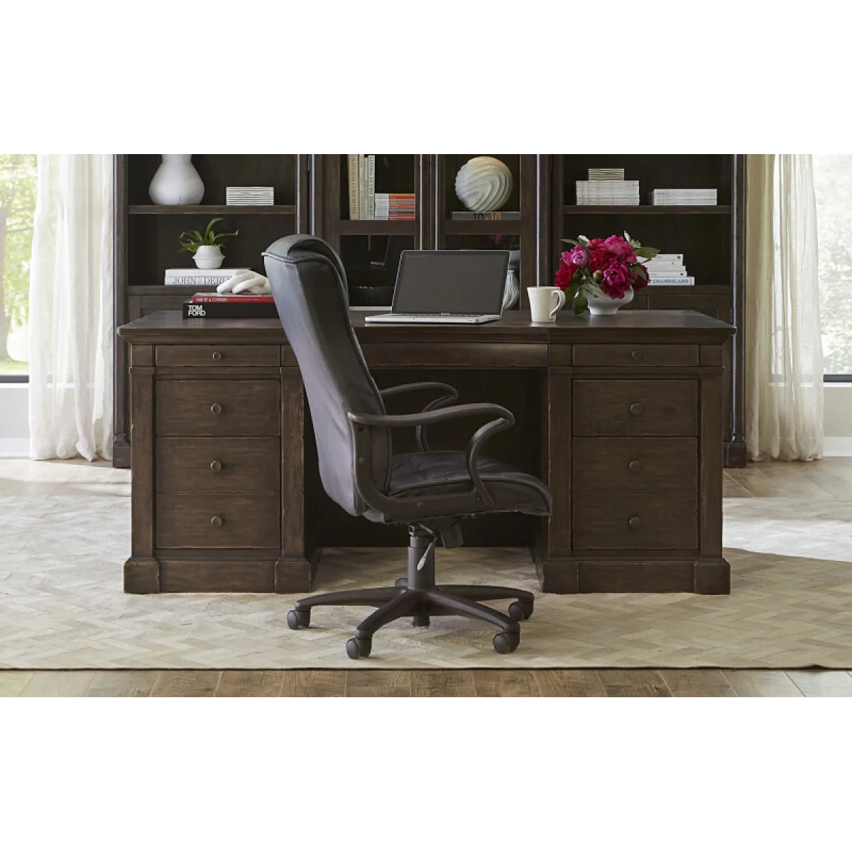 Jackson 72″ Executive Desk Base Desks Aspen Home 12