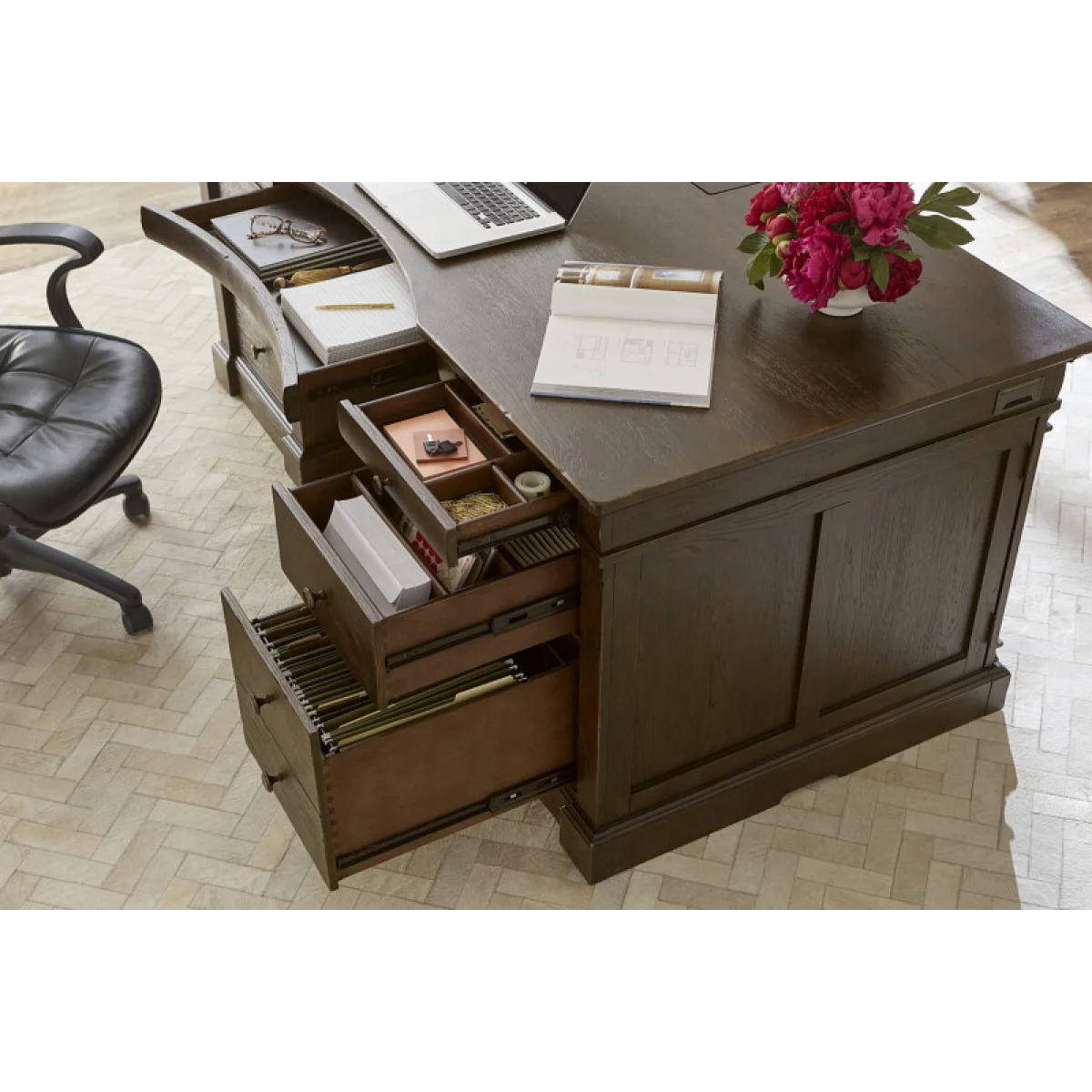 Jackson 72″ Executive Desk Top I3184-300T Desks Aspen Home 14
