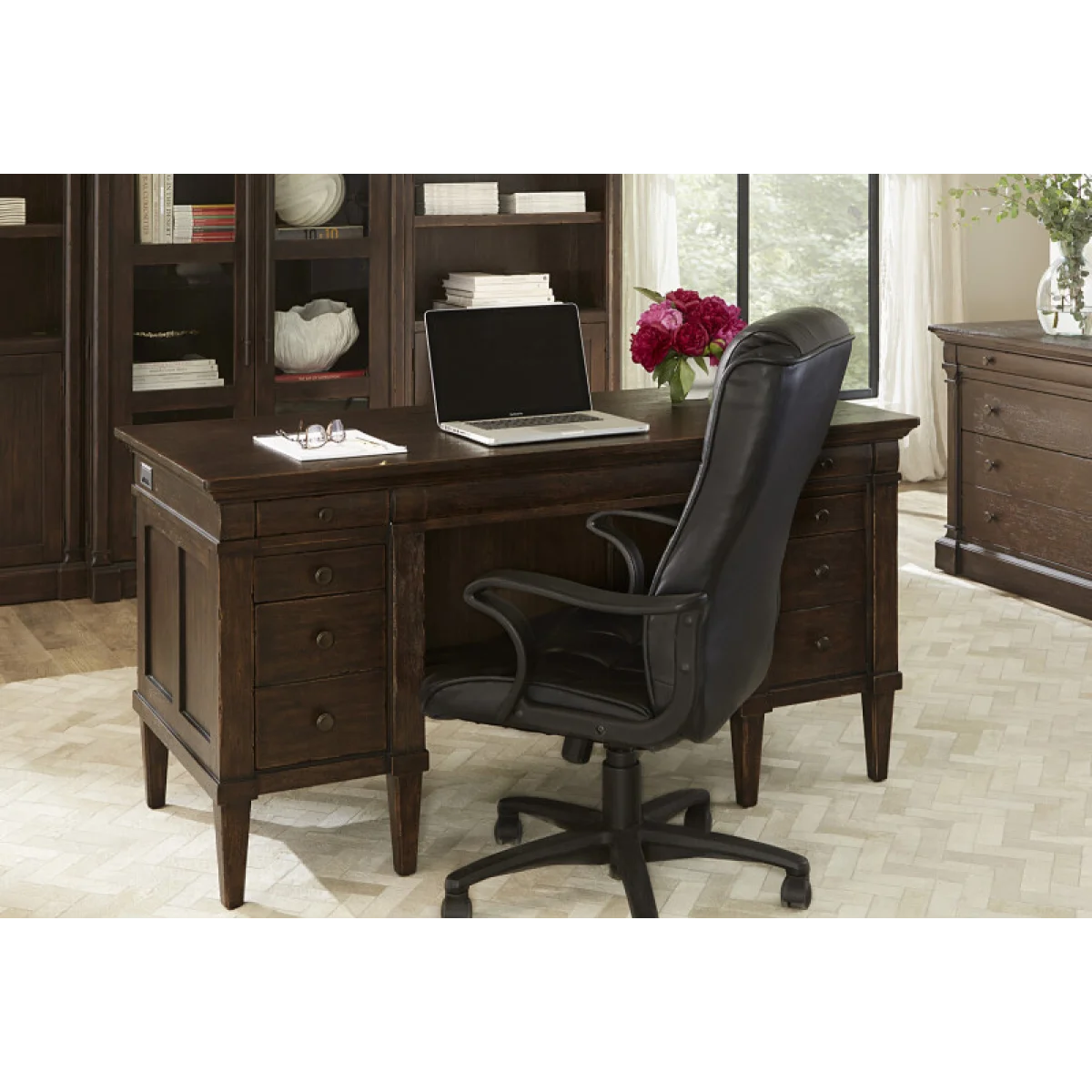 Jackson 62″ Executive Desk Desks Aspen Home 7