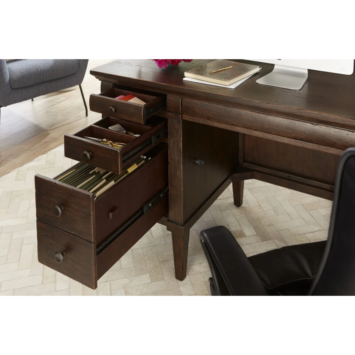 Jackson 62″ Executive Desk Desks Aspen Home 8