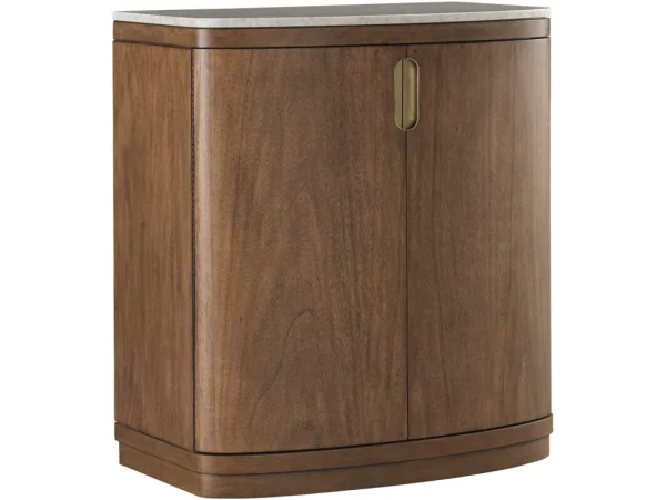 Caden Bar Cabinet W/marble Top Dining Storage Aspen Home