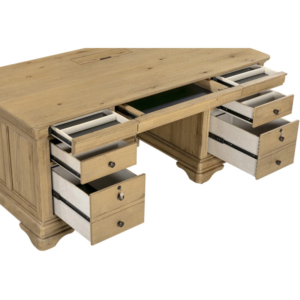 Chateau Philippe 72″ Executive Desk Base Desks Aspen Home 13