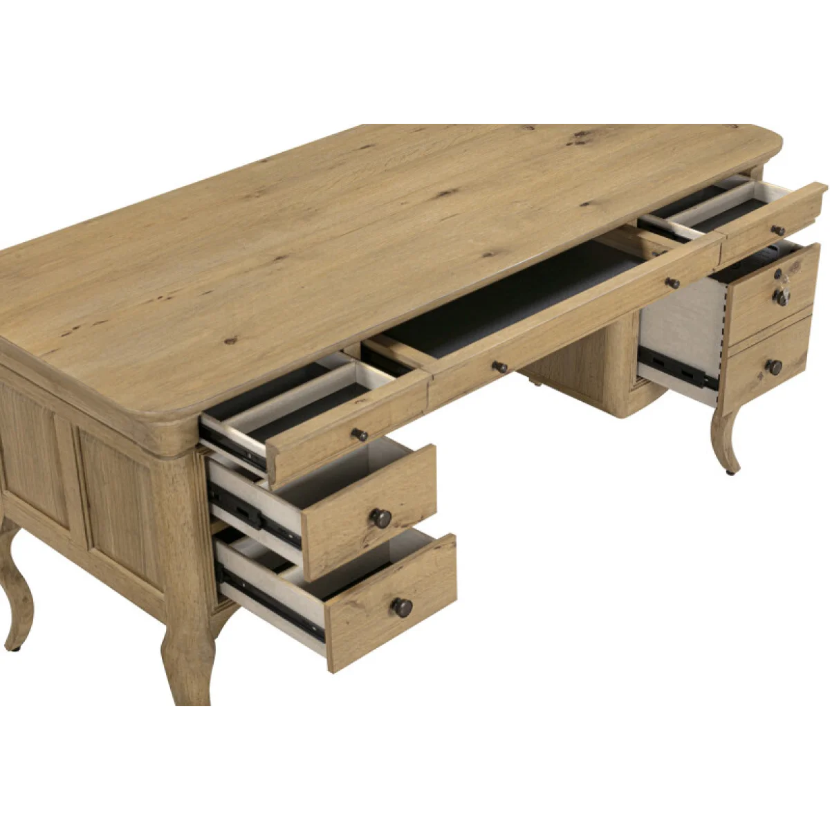 Chateau Philippe 64″ Half Ped Desk Desks Aspen Home 8