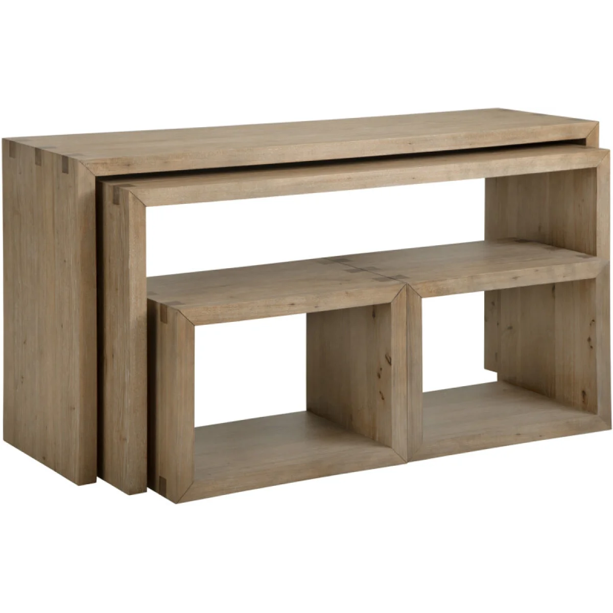Lyndon Nesting Sofa Table W/ Stools Console Tables Aspen Home 4