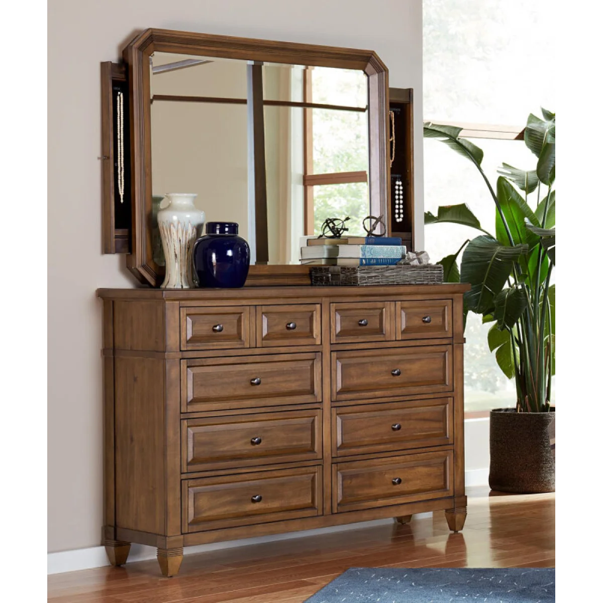 Thornton Mirror W/jewelry Storage Bedroom Mirrors Aspen Home 9