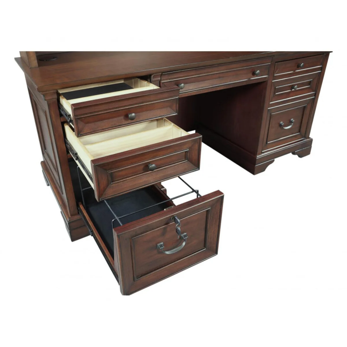 Richmond 66″ Credenza Hutch Desks Aspen Home 11