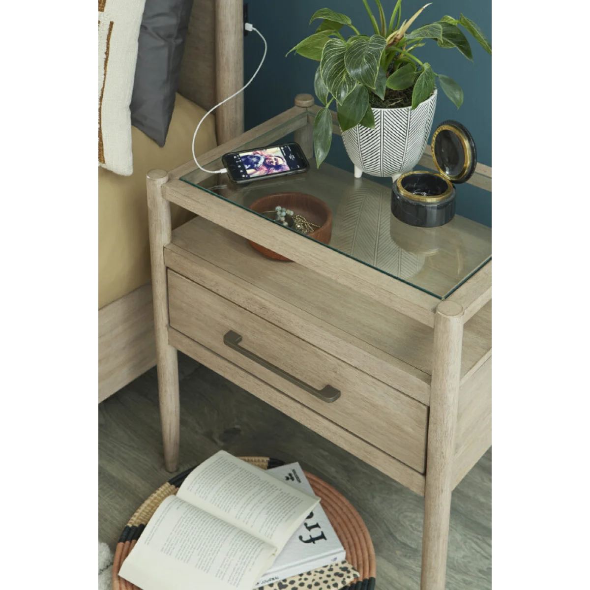 Shiloh 1 Drawer Nightstand Nightstands Aspen Home 6