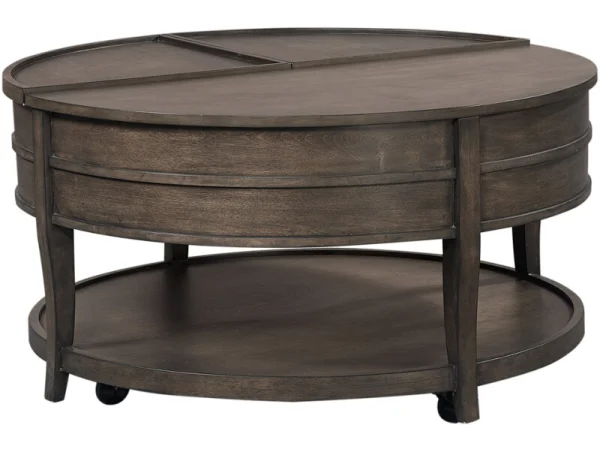 Blakely Lift Top Round Cocktail Table Cocktail & Coffee Tables Aspen Home