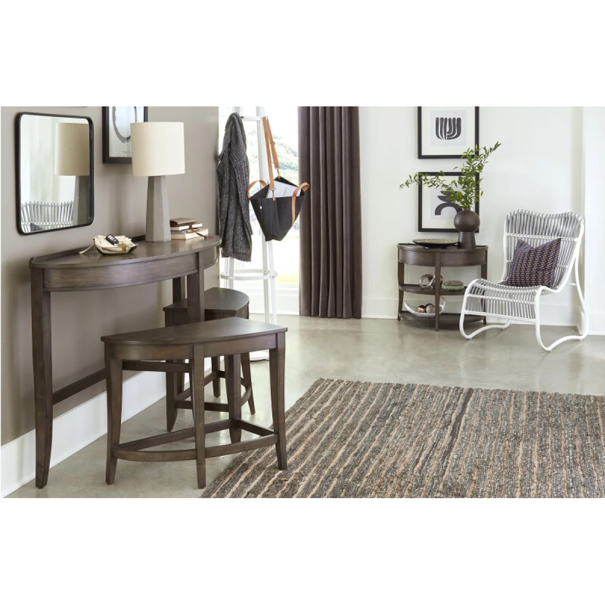 Blakely Sofa Table W/ Stools Bar Furniture Aspen Home 8