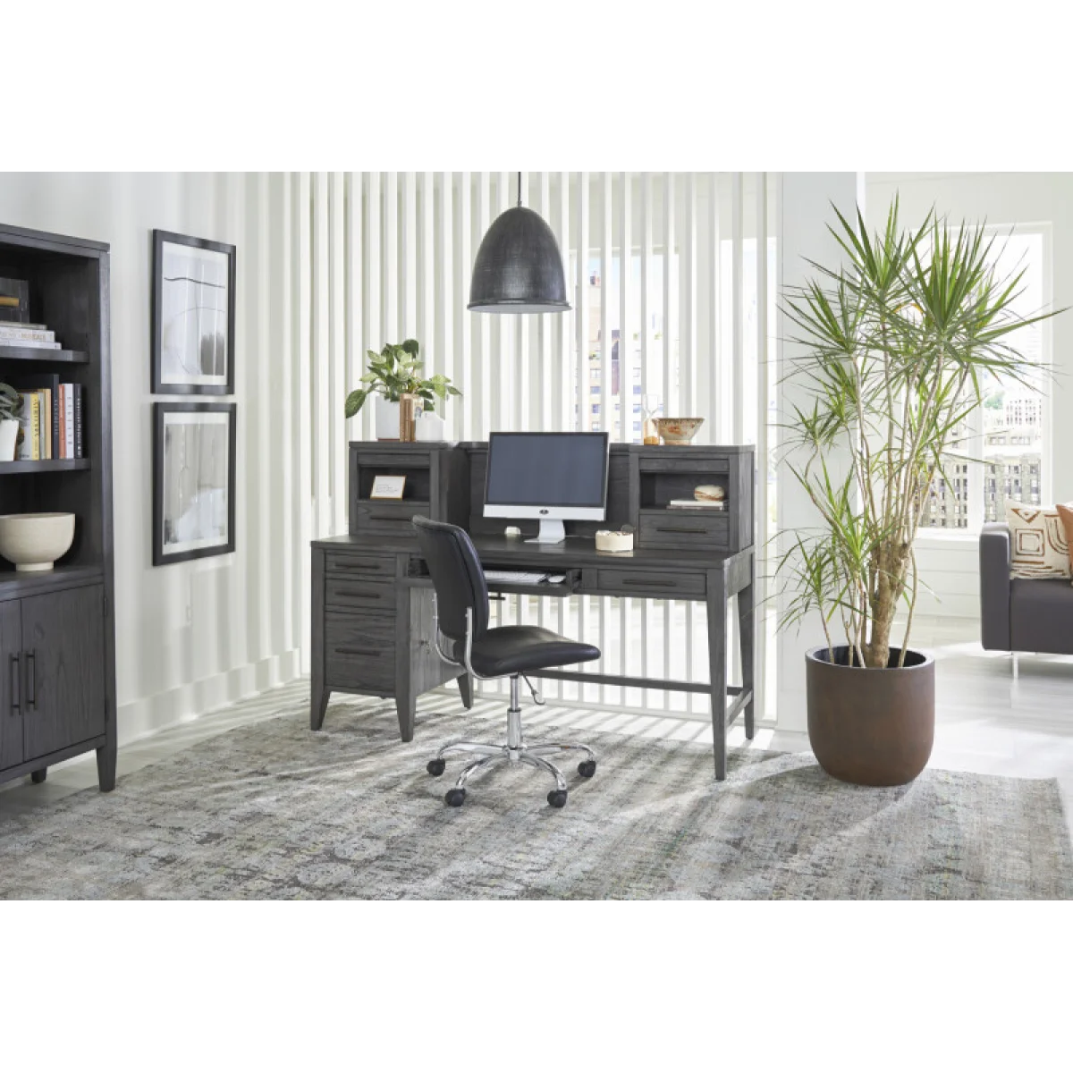 Preston Single Ped Desk I597-307 Desks Aspen Home 7