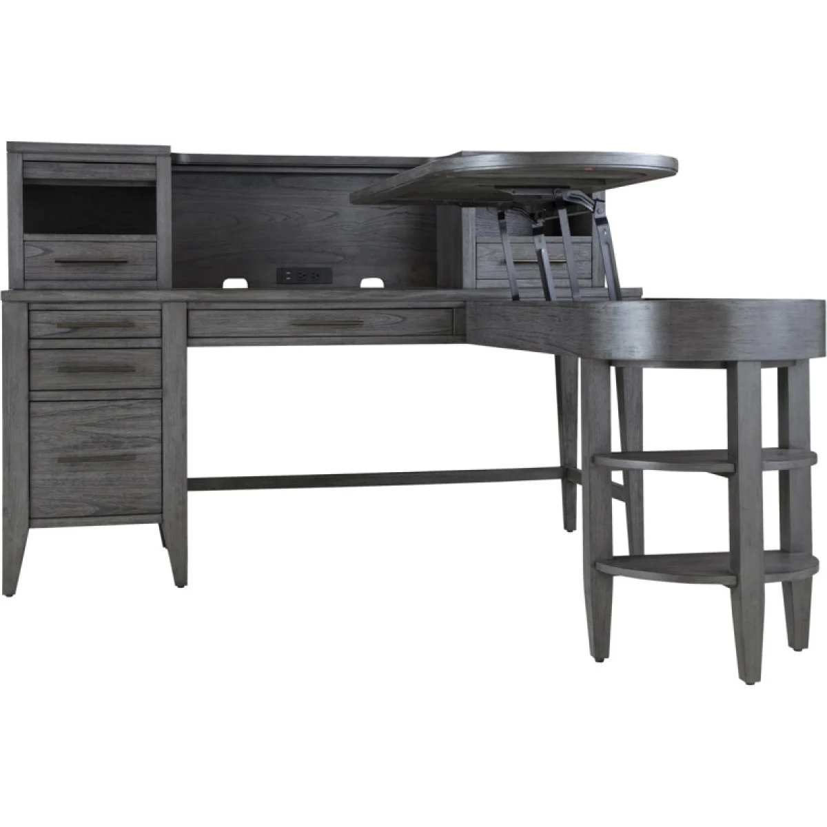 Preston Single Ped Hutch I597-307H Desks Aspen Home 10