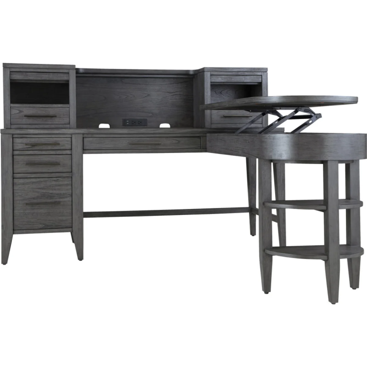 Preston Single Ped Hutch I597-307H Desks Aspen Home 12