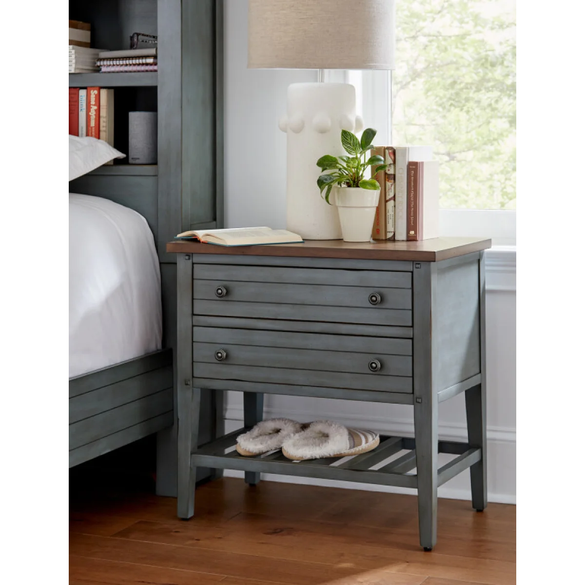 Pinebrook 2 Drawer Nightstand Nightstands Aspen Home 12