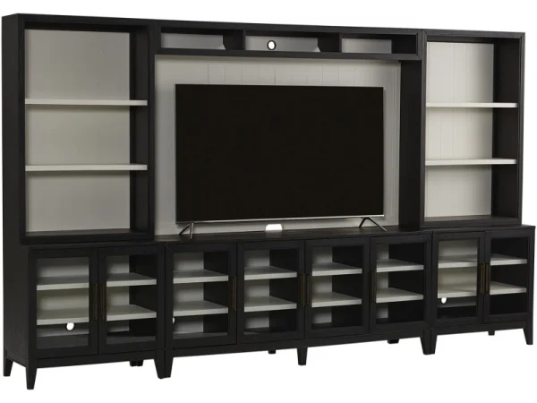 Camden 72″ Bridge & Back Panel Entertainment Stands Aspen Home