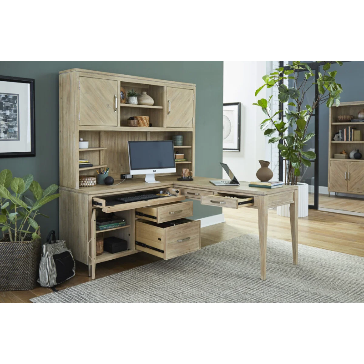 Maddox Credenza Hutch Desks Aspen Home 6