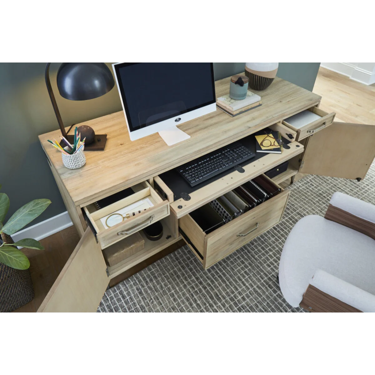 Maddox Credenza Hutch Desks Aspen Home 7
