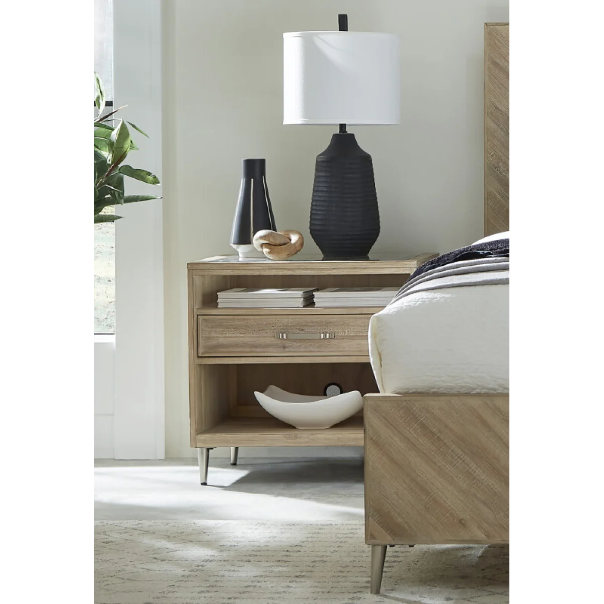 Maddox 1 Drawer Nightstand Nightstands Aspen Home 6