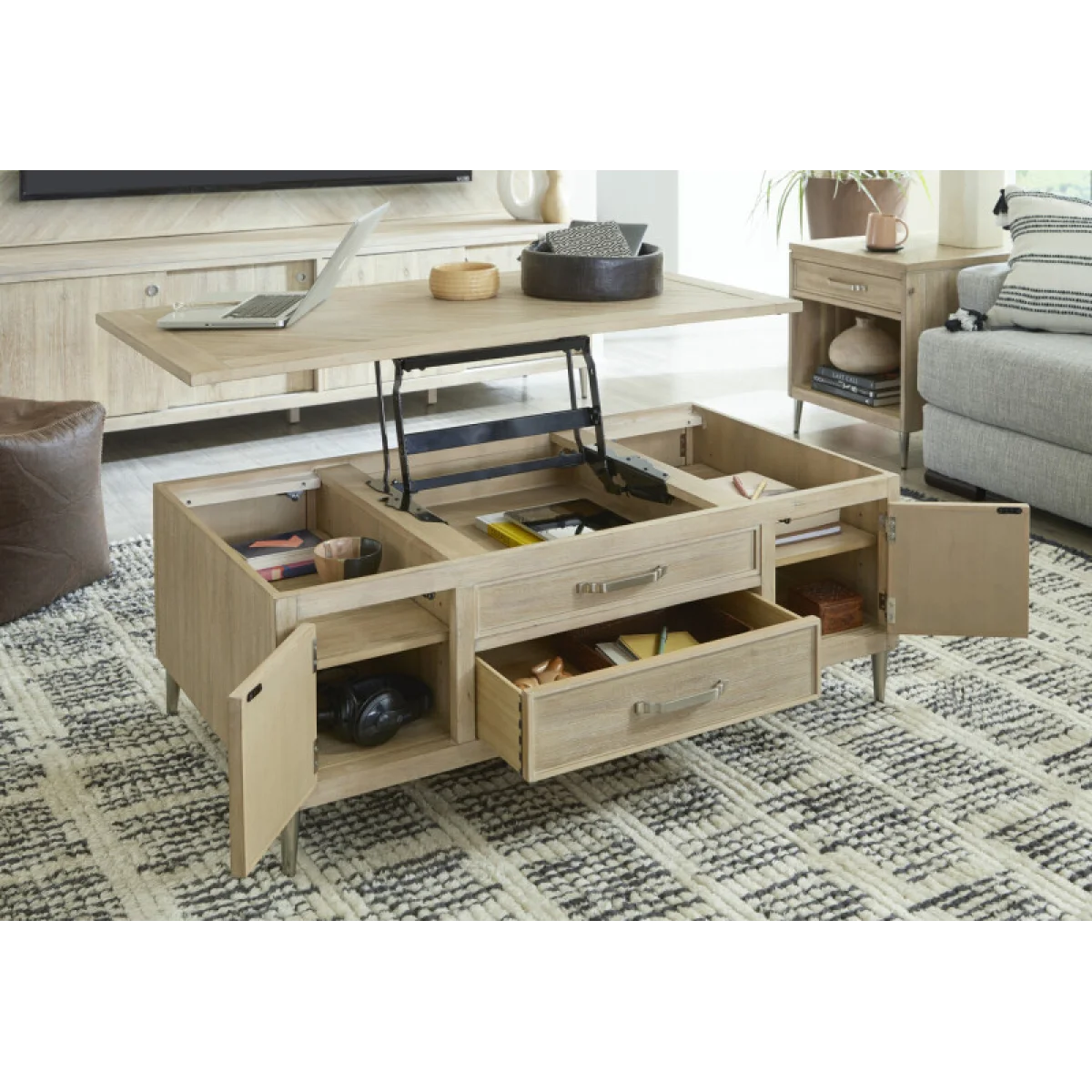 Maddox Lift Top Cocktail Table Cocktail & Coffee Tables Aspen Home 8