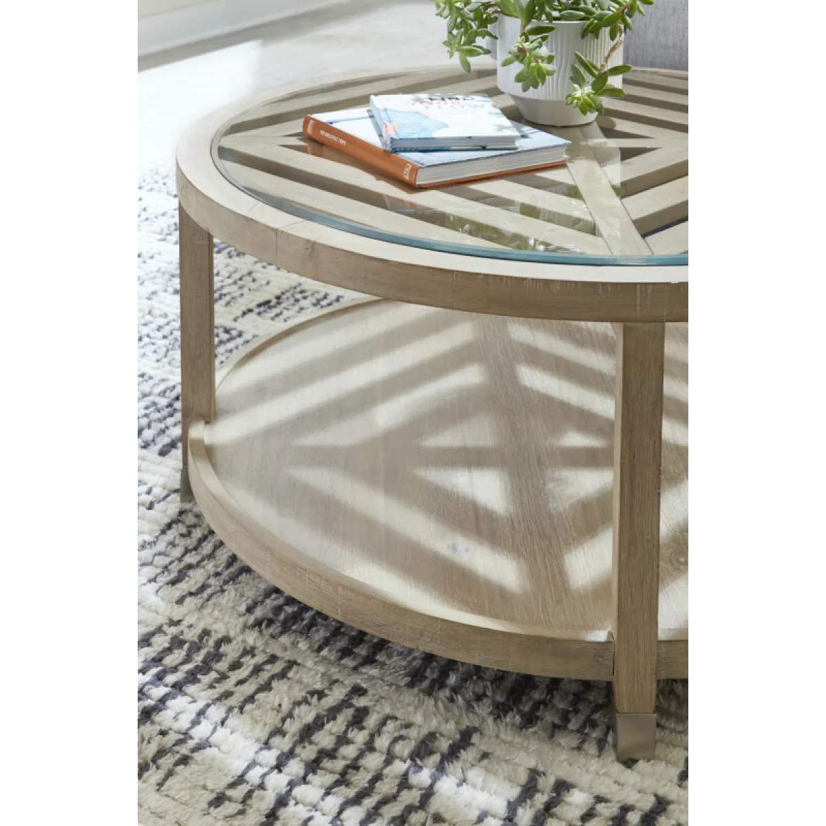 Maddox Round Cocktail Table Cocktail & Coffee Tables Aspen Home 8