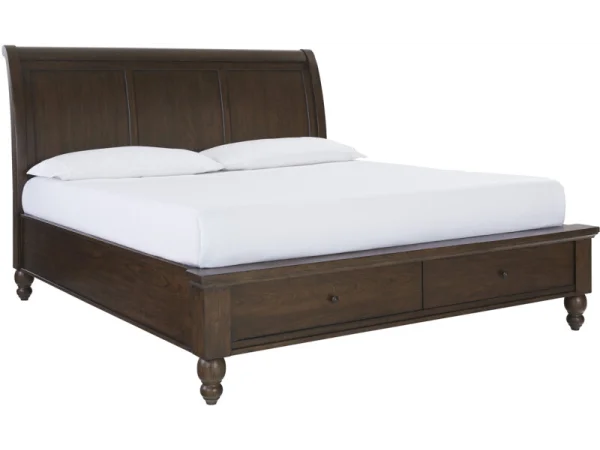 Cambridge Queen Sleigh Bed Hb ICB-400-CLC-KD-1 Beds Aspen Home