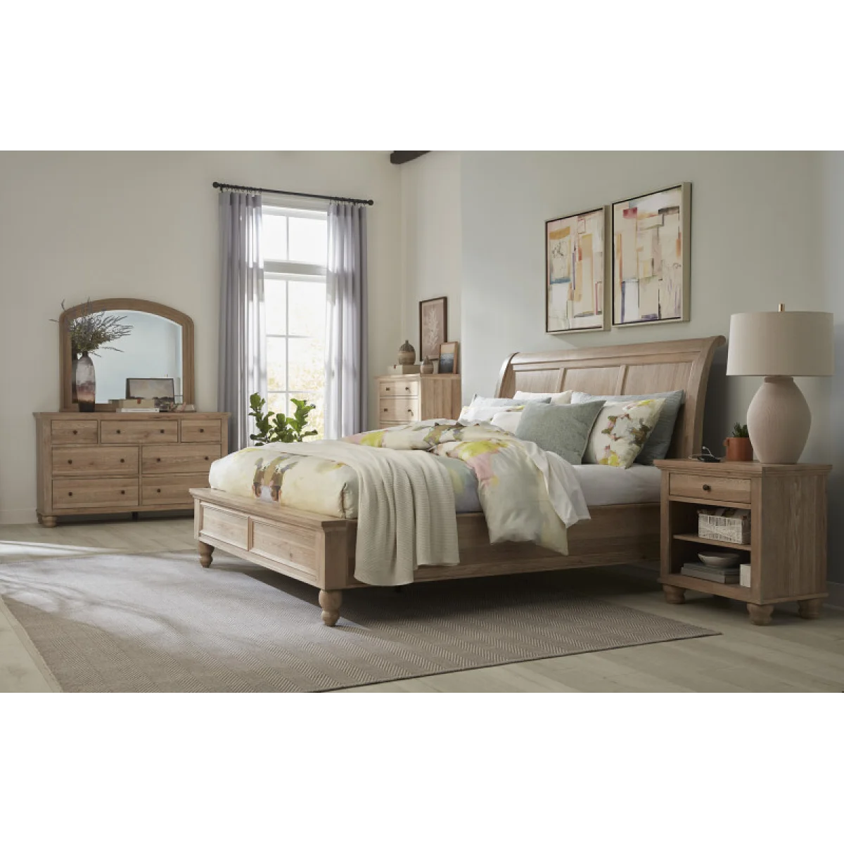 Cambridge Queen Sleigh Bed Hb Beds Aspen Home 8
