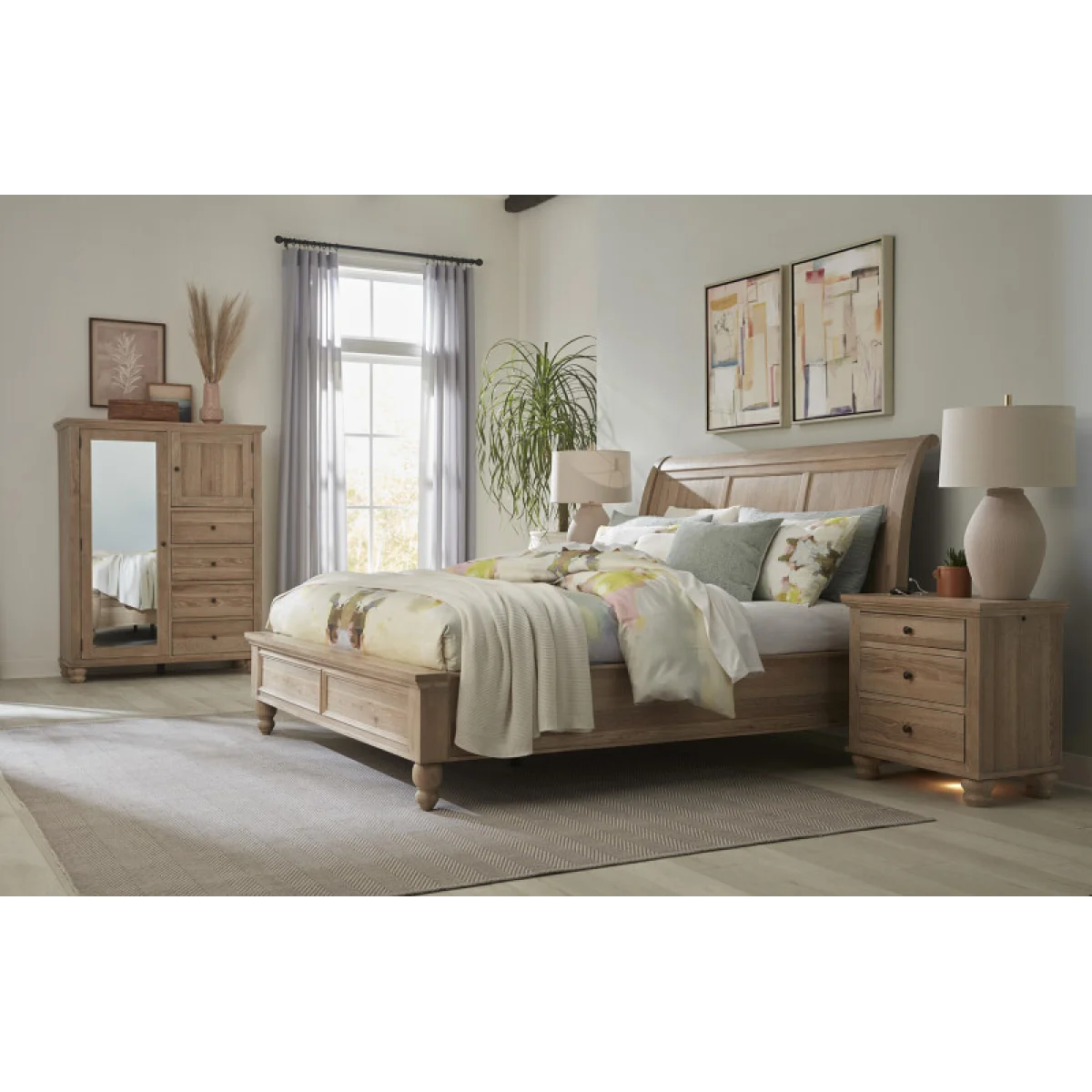 Cambridge Queen Sleigh Bed Hb Beds Aspen Home 7