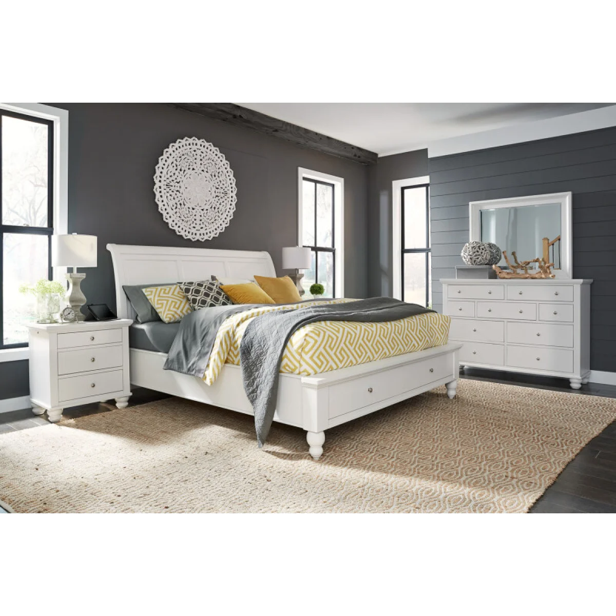 Cambridge Queen Sleigh Bed Hb Beds Aspen Home 11