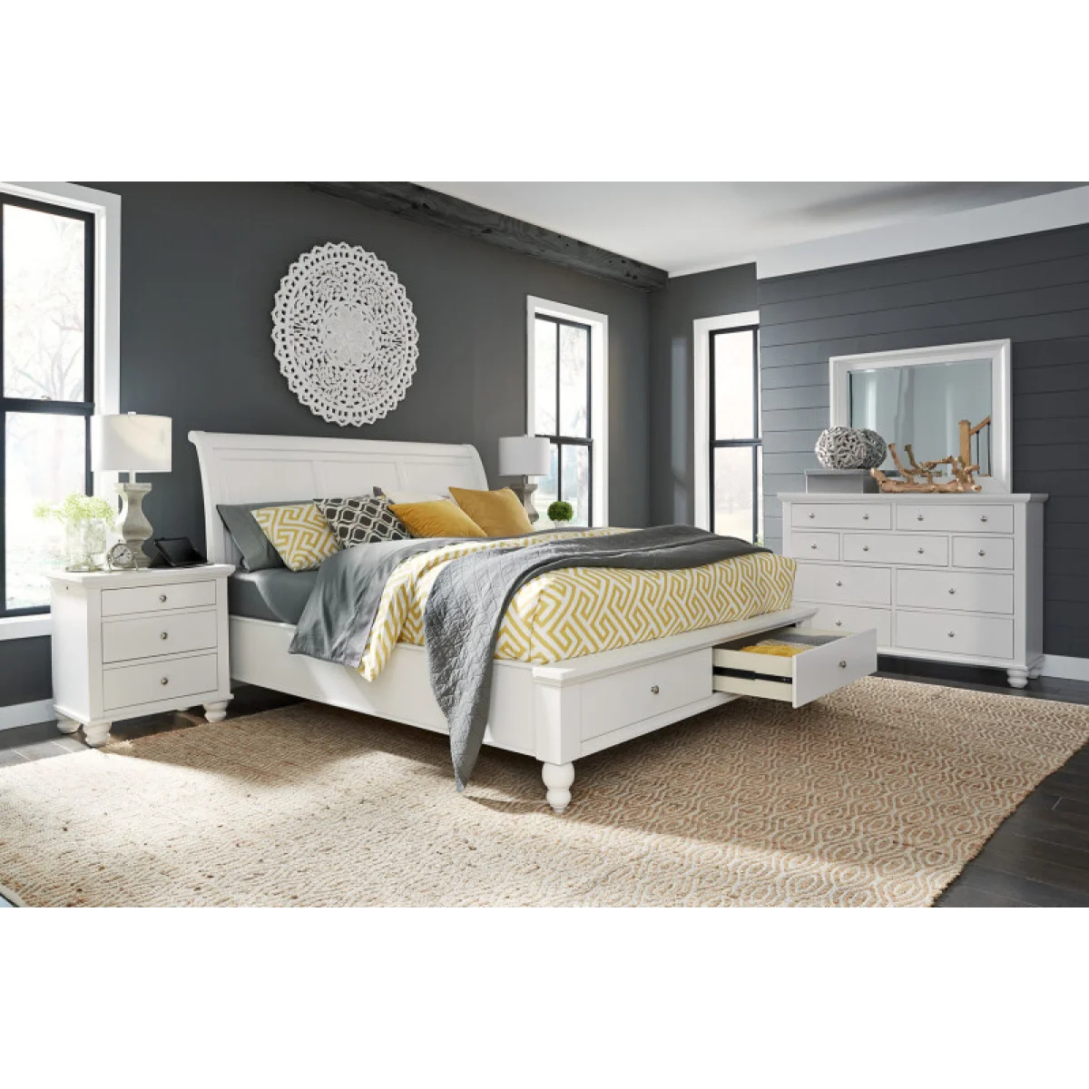 Cambridge Queen Sleigh Bed Hb Beds Aspen Home 10