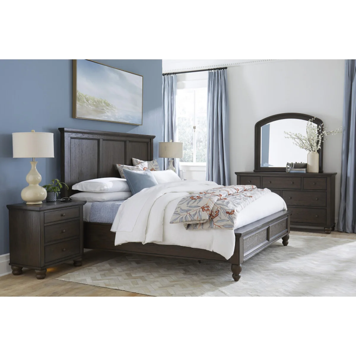Cambridge Queen Low Profile Fb Bed Parts Aspen Home 17
