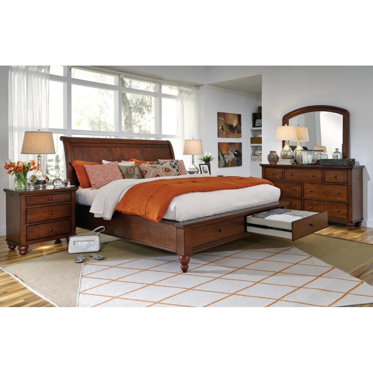 Cambridge King/cal King Sleigh Hb Bed Parts Aspen Home 8