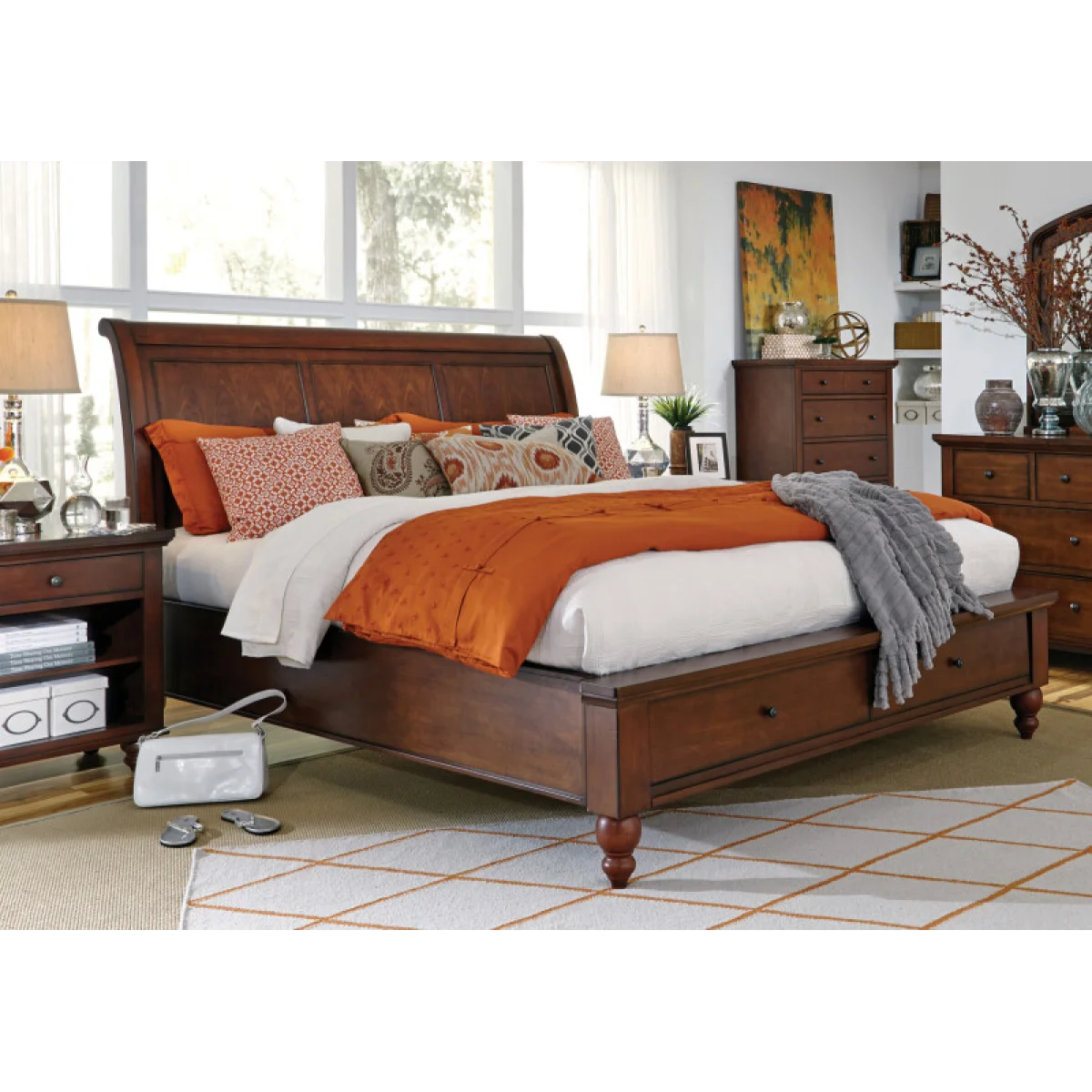 Cambridge King/cal King Sleigh Hb Bed Parts Aspen Home 9