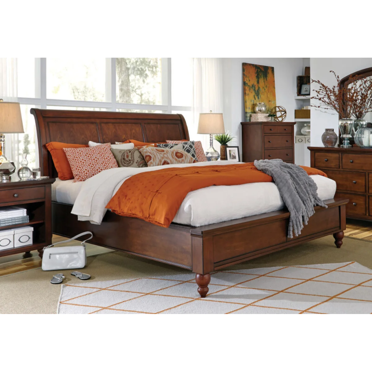 Cambridge King/cal King Sleigh Hb Bed Parts Aspen Home 10