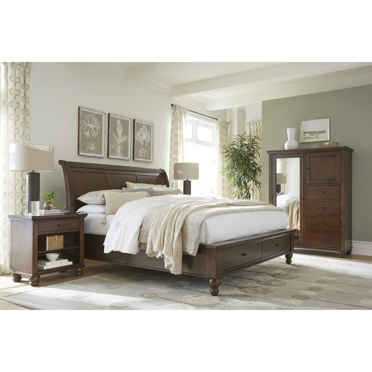 Cambridge King/cal King Sleigh Hb Bed Parts Aspen Home 6
