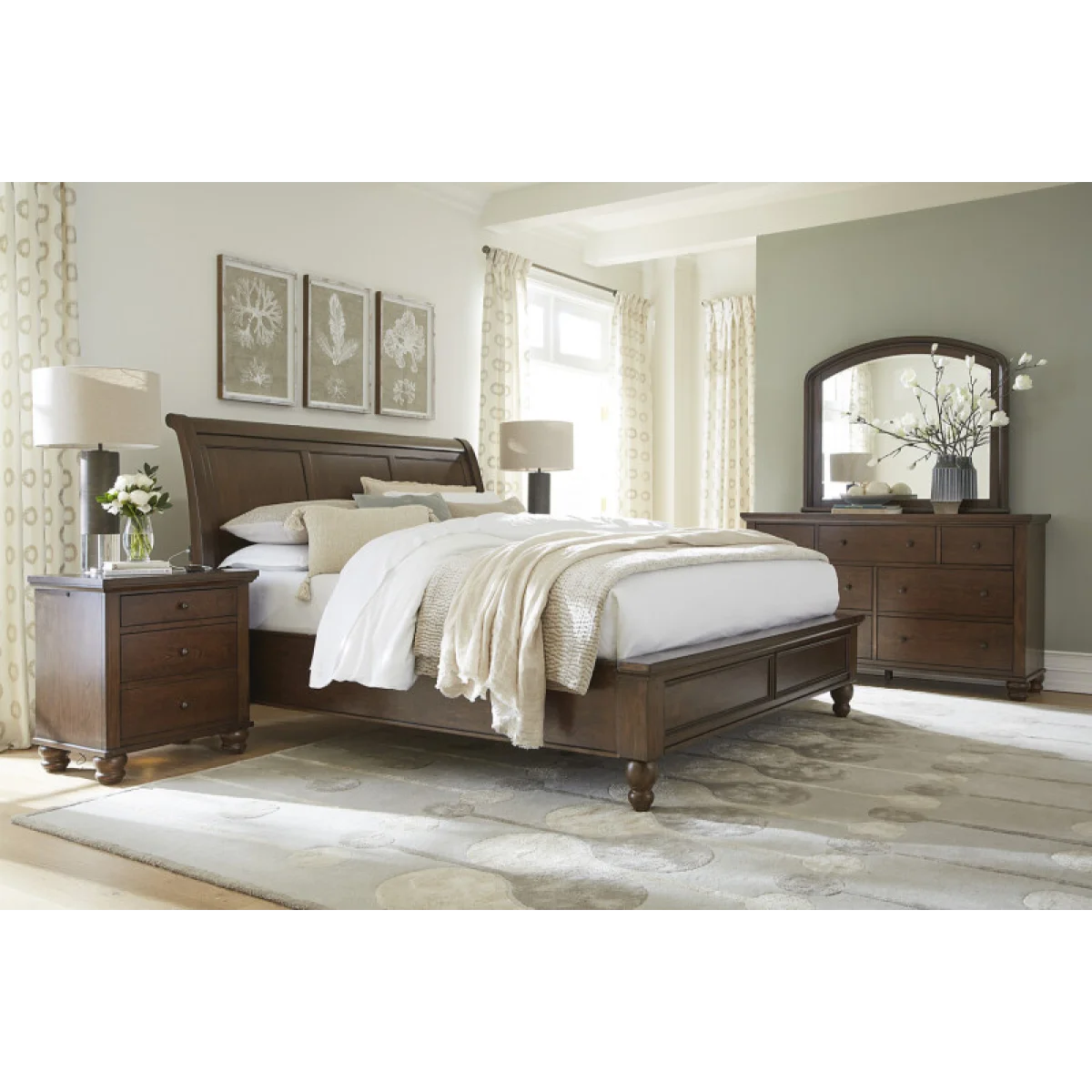 Cambridge King/cal King Sleigh Hb Bed Parts Aspen Home 12